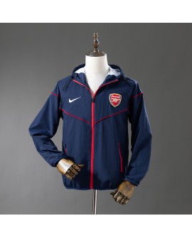 Arsenal Trenchcoat, einseitig bedruckt, Saison 25/26 – dunkelblau