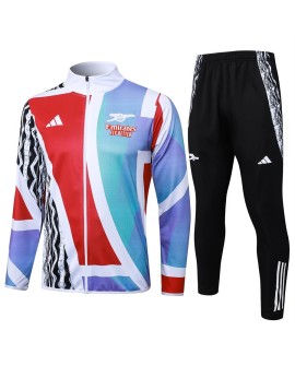 Arsenal-Trainingsanzugjacke 2425 – Rot, Weiß und Grün