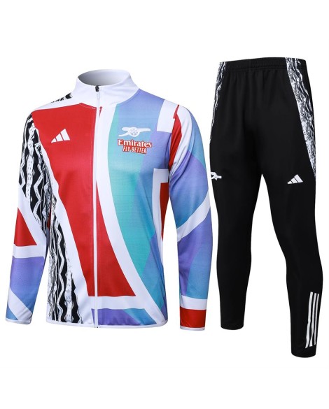 Arsenal-Trainingsanzugjacke 2425 – Rot, Weiß und Grün
