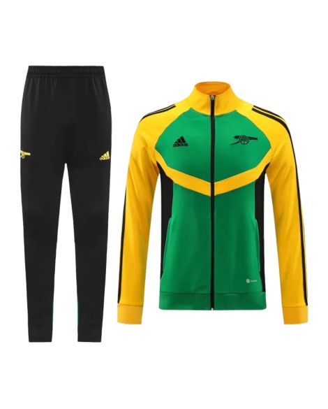 Arsenal-Trainingsset 2024/25 – Grün und Gelb (Jacke + Hose)