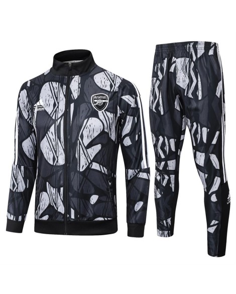 Arsenal Jacke Trainingsanzug 2425-Schwarz Grau Inkjet