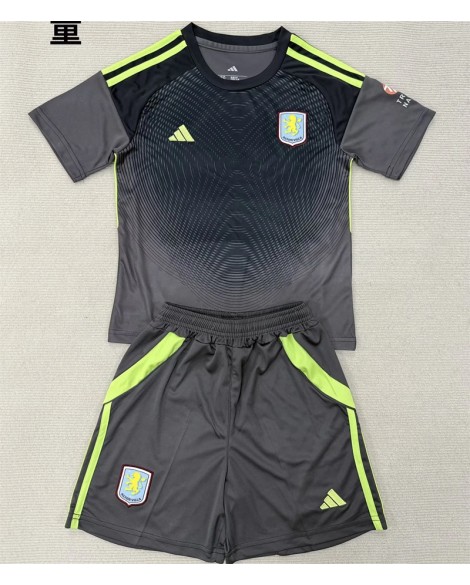 Aston Villa Torwart-Trikot-Set 25/26 (Trikot + Hose) – Kind