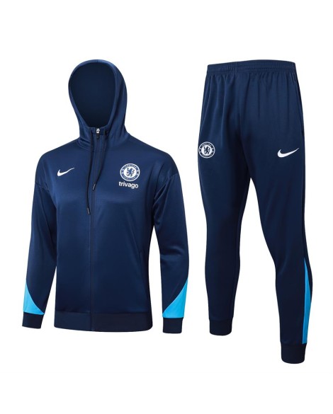 Chelsea Jacke mit Kapuze Trainingsanzug 2425-Königsblau