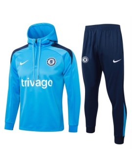 Chelsea Trainingstrikot mit Kapuze 2425-Seeblau