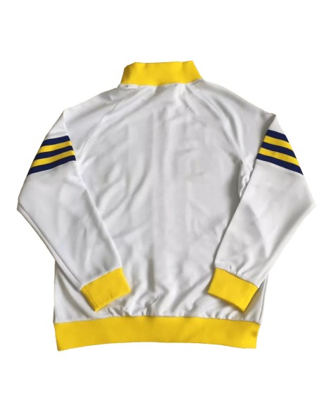 Retro Leeds United 1978 - Weiße und gelbe Trainingsjacke