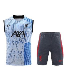 Liverpool Ärmelloses Trainingstrikot 2023/24 Blau
