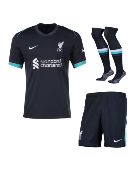 Liverpool Auswärts-Fußballtrikot 2024/25 (Trikot + Shorts + Socken)