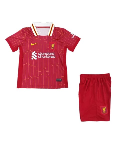 Liverpool Jersey Home 2024/25 Kind (Jersey + Shorts)