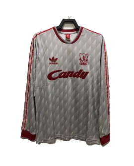 Retro Football Trikot mit Langhülsen Liverpool 1989