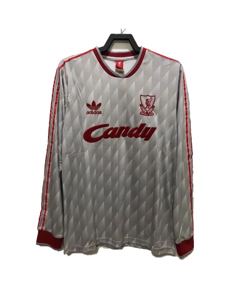 Retro Football Trikot mit Langhülsen Liverpool 1989