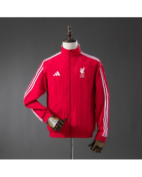 Wendbare Windjacke des FC Liverpool – Rot und Weiß Wendbare Windjacke des FC Liverpool – Rot und Weiß