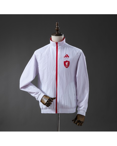 Wendbare Windjacke des FC Liverpool – Rot und Weiß Wendbare Windjacke des FC Liverpool – Rot und Weiß