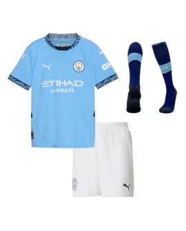 Manchester City Heimtrikot 2024/25 Kind (Trikot+Shorts+Socken)