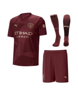 Manchester City Drittes Auswärts-Fußballtrikot 2024/25 (Trikot + Shorts + Socken)