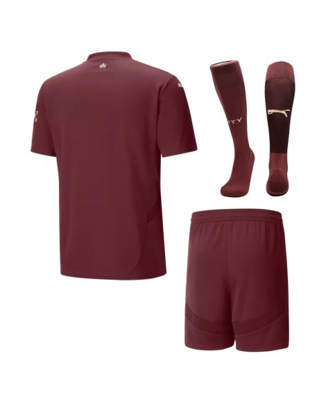 Manchester City Drittes Auswärts-Fußballtrikot 2024/25 (Trikot + Shorts + Socken)