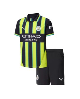 Manchester City Auswärts-Fußballtrikot-Set 2024/25 für Kinder (Trikot + Shorts)