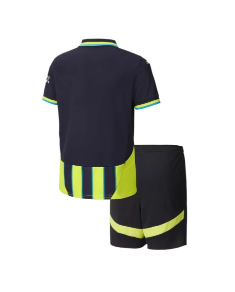 Manchester City Auswärts-Fußballtrikot-Set 2024/25 für Kinder (Trikot + Shorts)