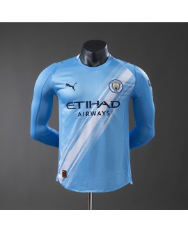 Manchester City Langarm-Heim-Fußballtrikot 2025/26 - Player