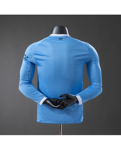 Manchester City Langarm-Heim-Fußballtrikot 2025/26 - Player