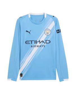 Manchester City Langarm-Heim-Fußballtrikot 2025/26