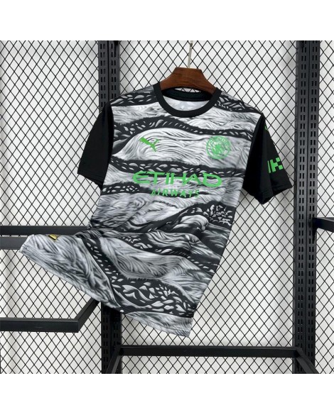 Manchester City 2025/26 Schwarz-graues Konzepttrikot