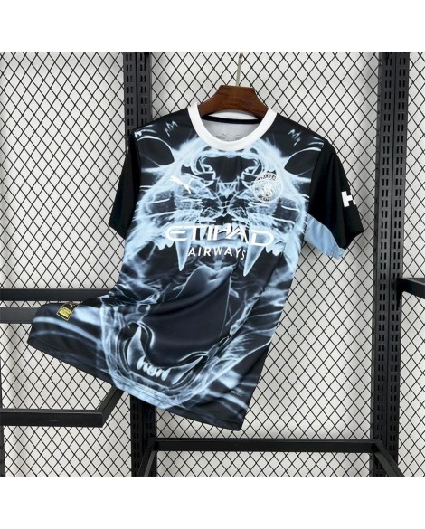 Manchester City 2025/26 Schwarz-blaues Konzepttrikot