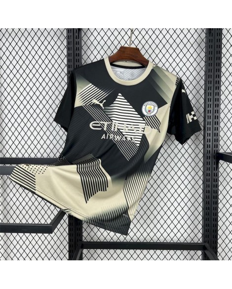 Manchester City 2025/26 Schwarz-gelbes Konzepttrikot