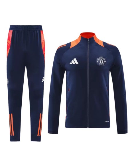 Manchester United Trainingsset 2024/25 – Marineblau (Jacke+Hose)