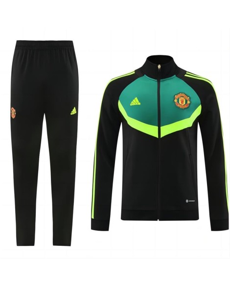 Manchester United Trainingsset (Jacke und Hose) schwarz 2024/25