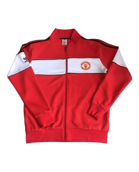Manchester United 1984 Retro-Trainingsjacke – Rot und Weiß