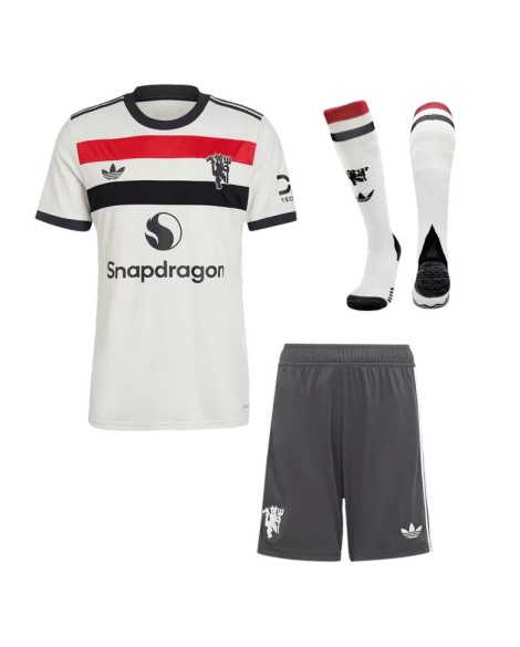 Manchester United Drittes Auswärts-Fußballtrikot 2024/25 (Trikot + Shorts + Socken)