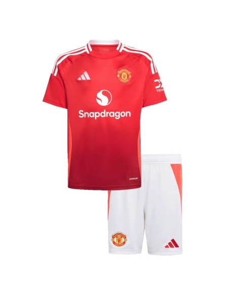 Manchester United Heimtrikot 2024/25 für Kinder (Trikot + Shorts)