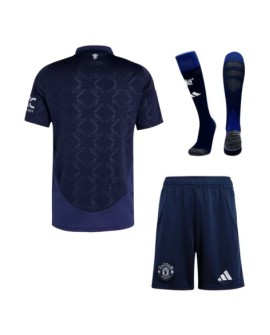 Manchester United Auswärts-Fußballtrikot 2024/25 (Trikot + Shorts + Socken)