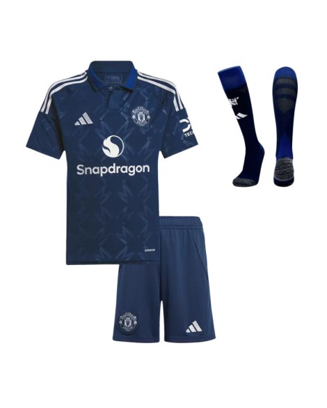 Manchester United Auswärtstrikot-Set 2024/25 für Kinder (Trikot + Shorts + Socken)