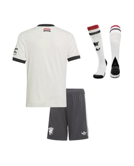Manchester United Drittes Auswärts-Fußballtrikot 2024/25 für Kinder (Trikot + Shorts + Socken)