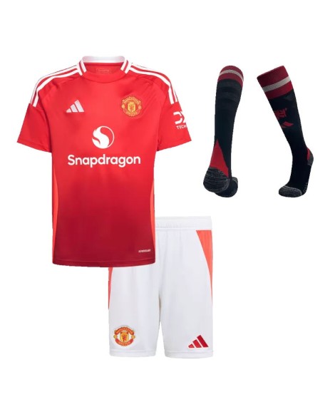 Manchester United Heimtrikot 2024/25 Kind (Trikot+Shorts+Socken)