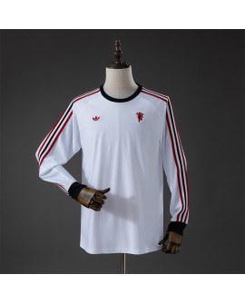 Weißes Langarmshirt MU Tribünen-Ikone