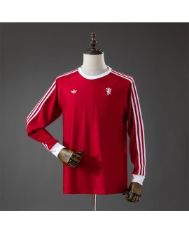 Rotes Langarmshirt Manchester United Tribünen-Ikone