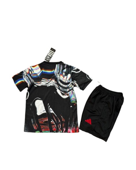 Manchester United Trainingsanzug (schwarz-weiß) (Trikot + Shorts) 2627 - Kind