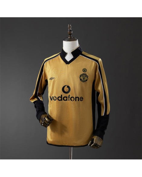 Manchester United 01/02 Jubiläumsausgabe Langarm-Retro-Trikot - Wendbar