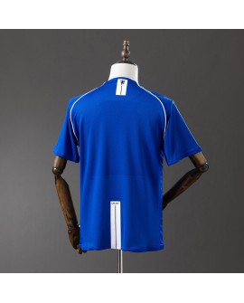 Manchester United 07/08 Torwarttrikot, blau, Retro-Look