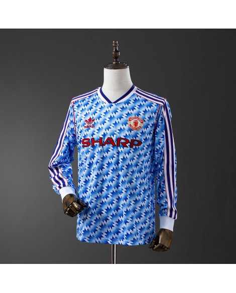 Manchester United Auswärts-Retro-Trikot 1990/92 von – Langarm