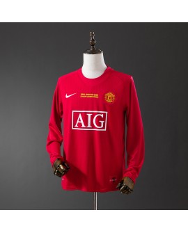 Manchester United Champions League Retro-Heimtrikot 2007/08 von – Langarm