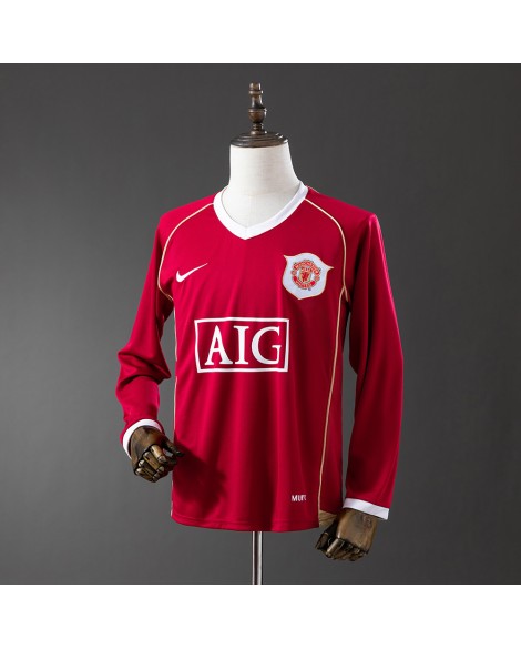 Manchester United 2006/07 Heim-Retro-Trikot – langärmlig
