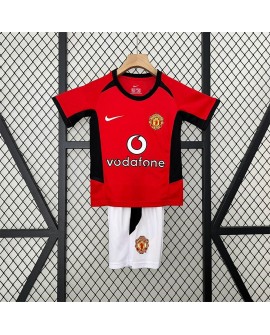 Manchester United children's retro home jersey 02/04 - Kind