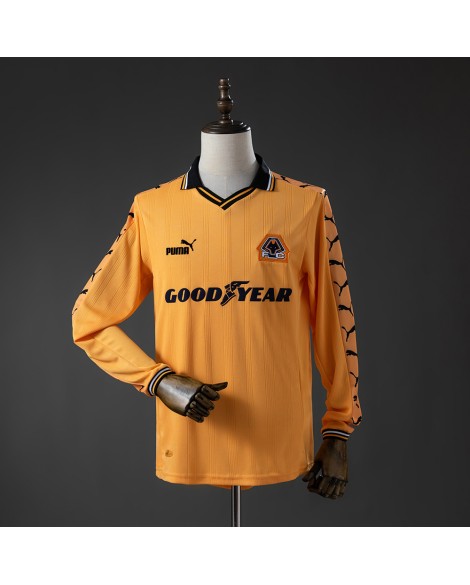 Wolves Heimtrikot der Saison 98/99, langärmelig, Retro-Design