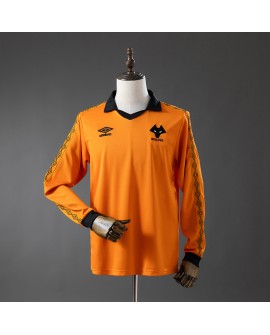 Wolves Heimtrikot der Saison 80/81, langärmelig, Retro-Design