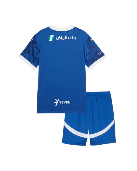 Al Hilal SFC Heim-Fußballtrikot 2024/25 für Kinder (Trikot + Shorts)