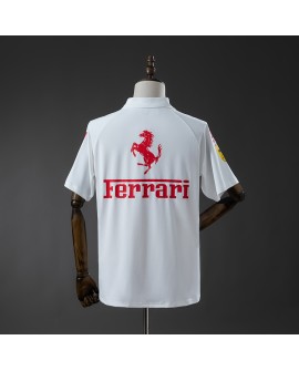 Ferrari F1 2025 Weißes Poloshirt