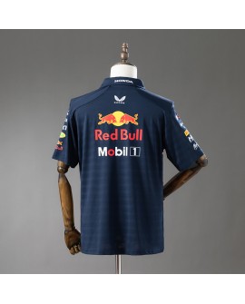 Red Bull F1 2025 Marineblaues Poloshirt